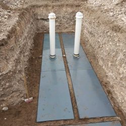 Contadores de muones en el pozo.