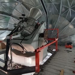 Telescopio QUBIC desde el interior.